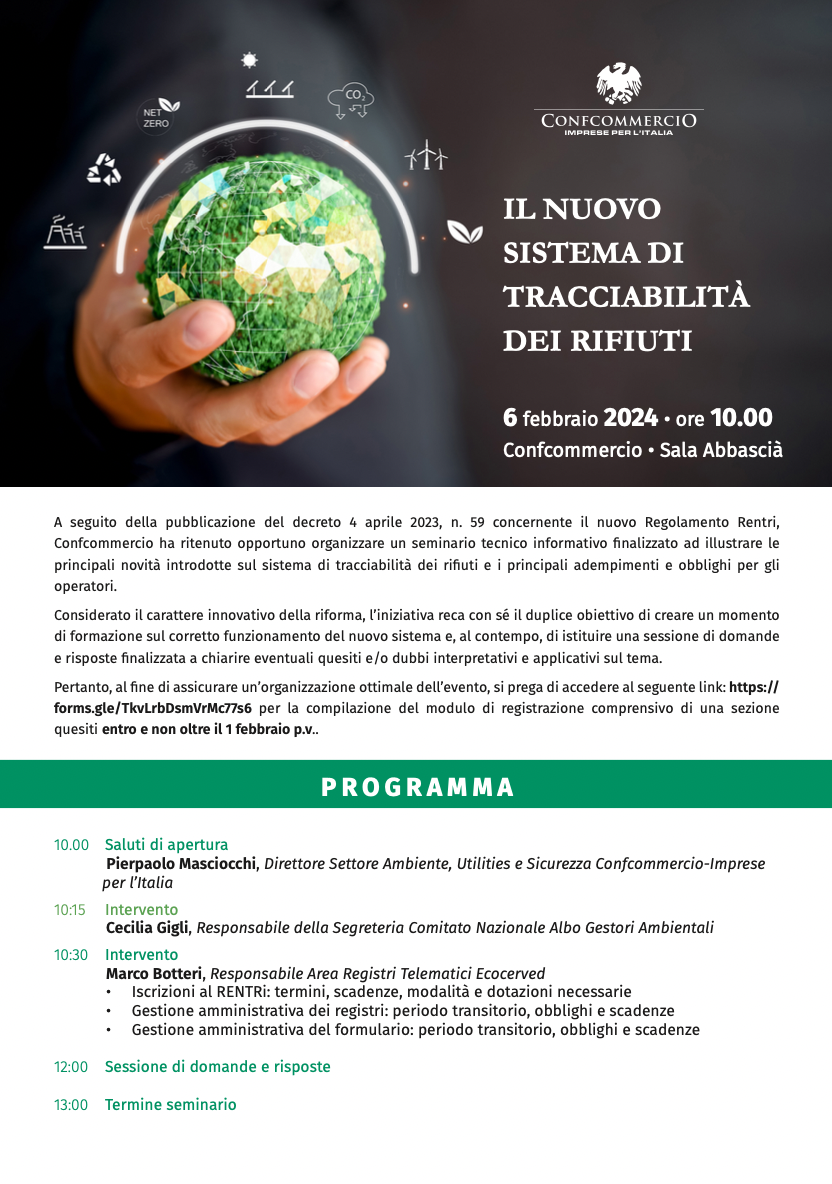 Il nuovo sistema di tracciabilità dei rifiuti